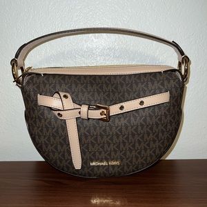 Michael Kors Emilia Half Moon Small Logo Shoulder
Bag Crossbody